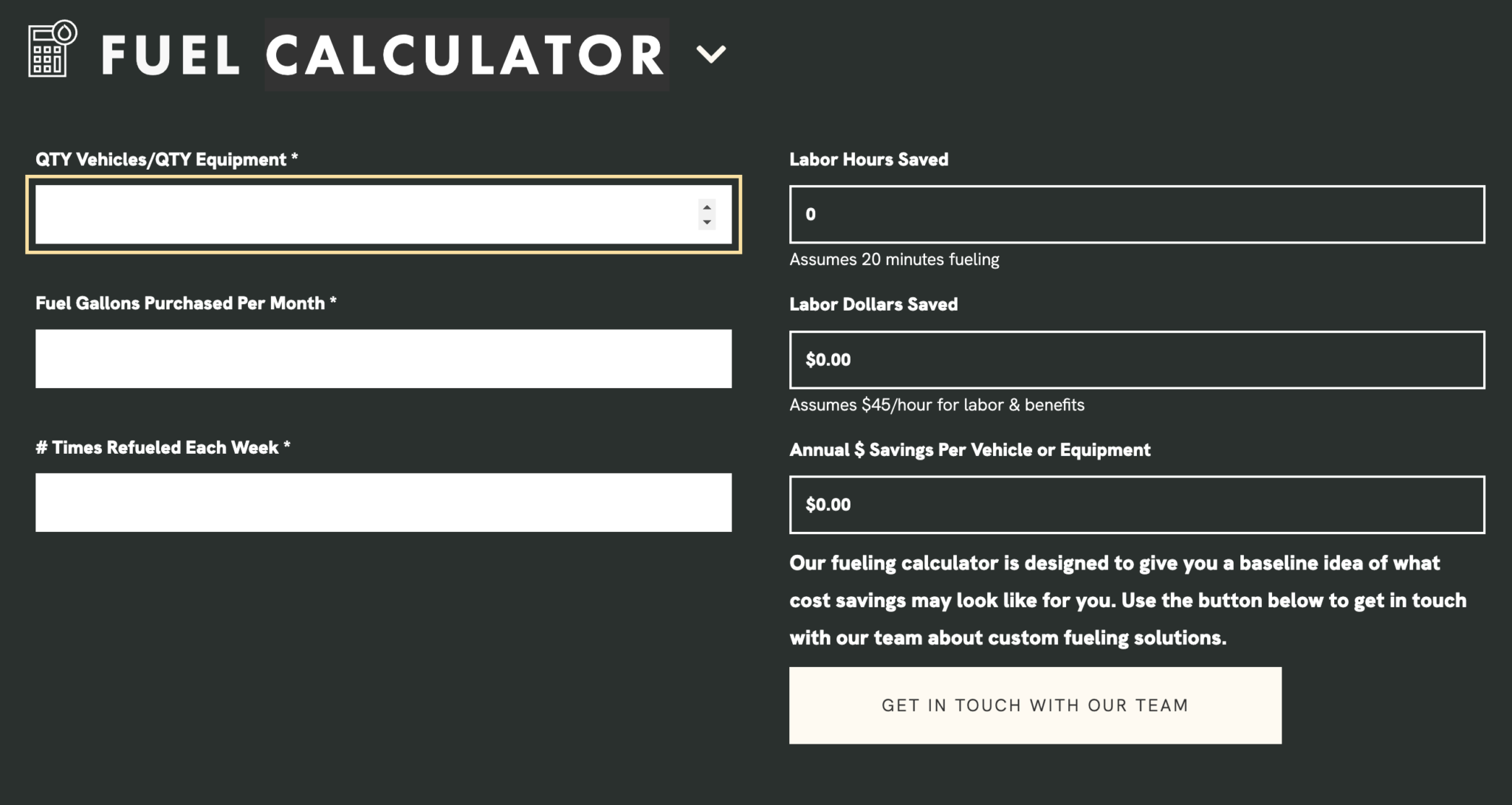 Fuel Calculator RKA Petroleum